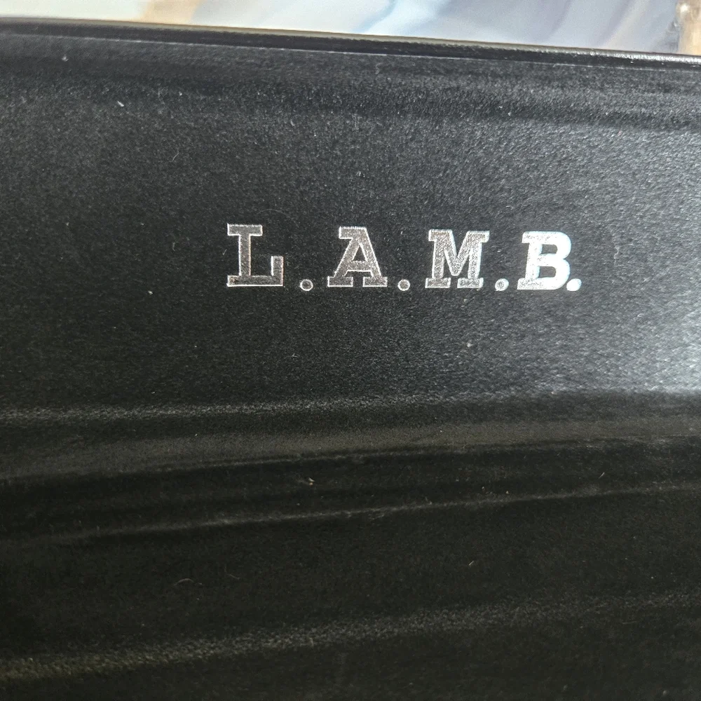 L.A.M.B. •Black Leather Eye Glass Case